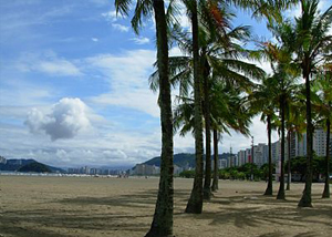 Praia do Gonzaga em Santos