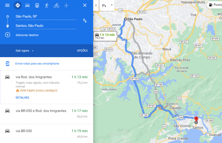 Distância Santos São Paulo: Tempo de Viagem de Carro e Ônibus