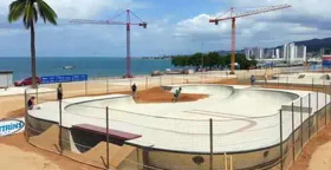 futura pista de skate do Portinho Caruara em Santos