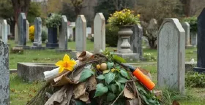 descarte irregular no entorno de cemitério