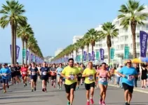 corrida na praia de Santos