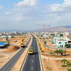 Obras viárias na Alemoa Industrial
