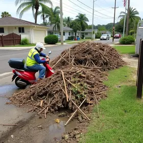 limpeza de drenagens na Zona Noroeste de Santos