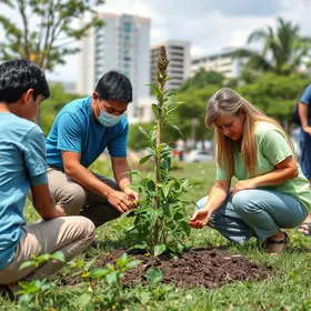 plantio de árvores em Santos