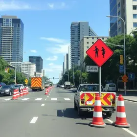 obras de alameda em Santos