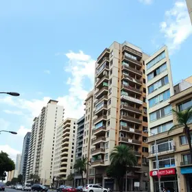 prédios tortos em Santos