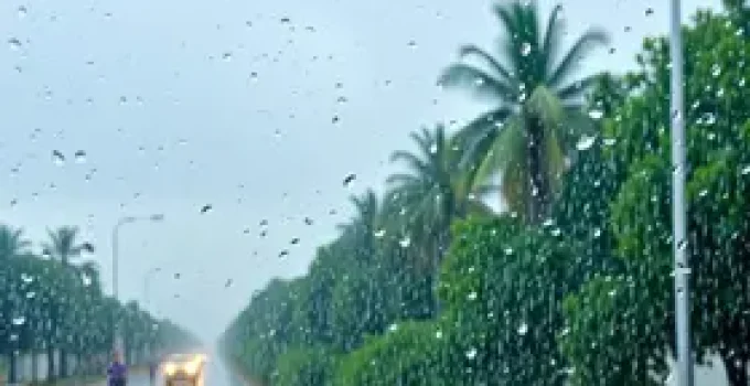 chuva em Santos