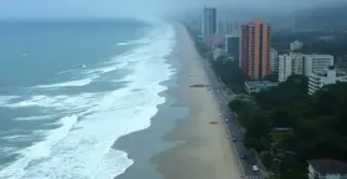 chuva em Santos