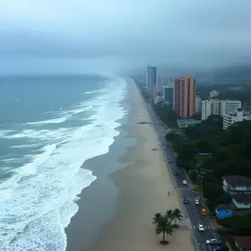 chuva em Santos