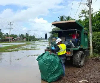 alagamentos na Zona Noroeste de Santos