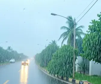 chuva moderada a forte Santos